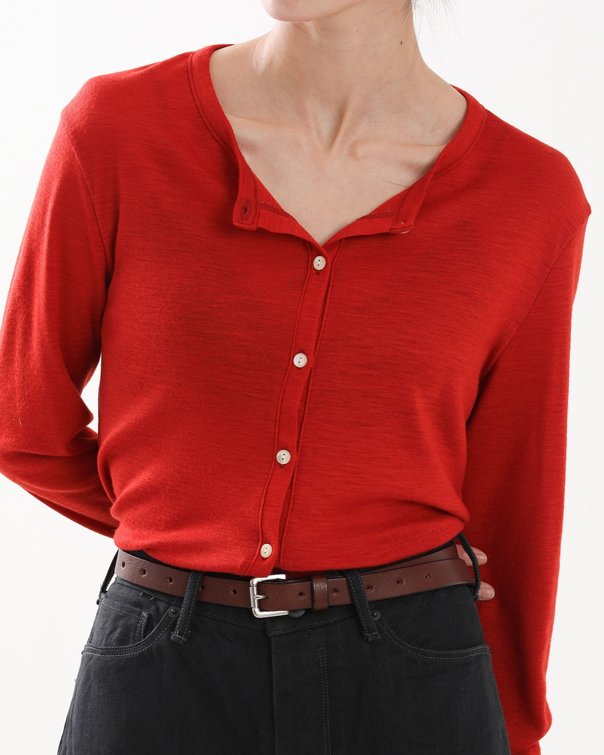 WOOL RIB CARDIGAN