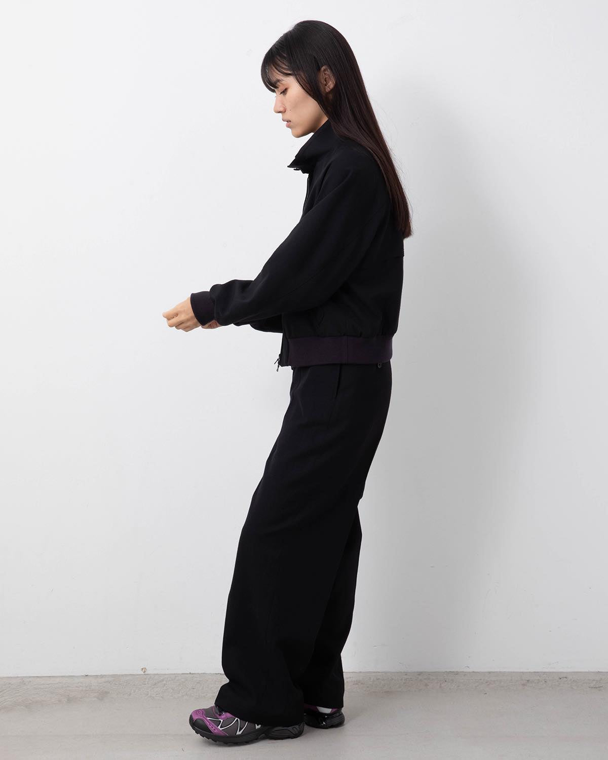 WOOL GABARDINE TROUSERS