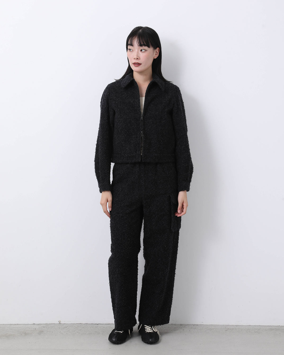 BRUSHED WOOL SIDE SEAMLESS 4P PANTS(WOMEN'S)