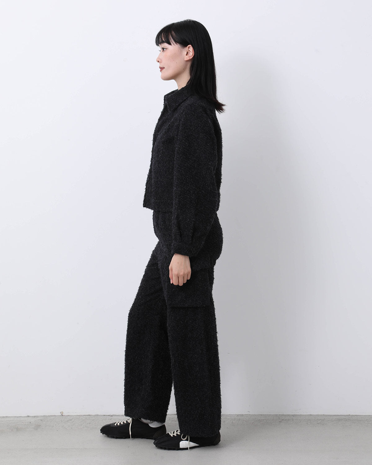 BRUSHED WOOL SIDE SEAMLESS 4P PANTS(WOMEN'S)