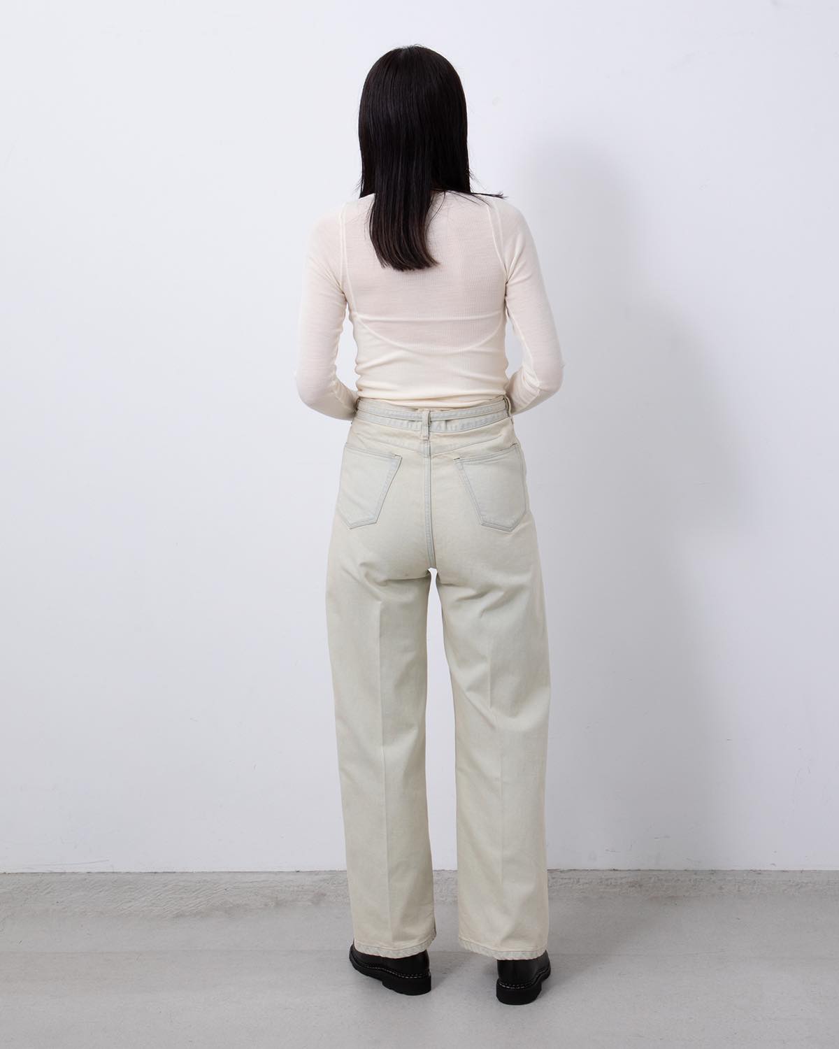 12.9OZ DENIM NARROW BELTED PANTS (WOMEN'S)