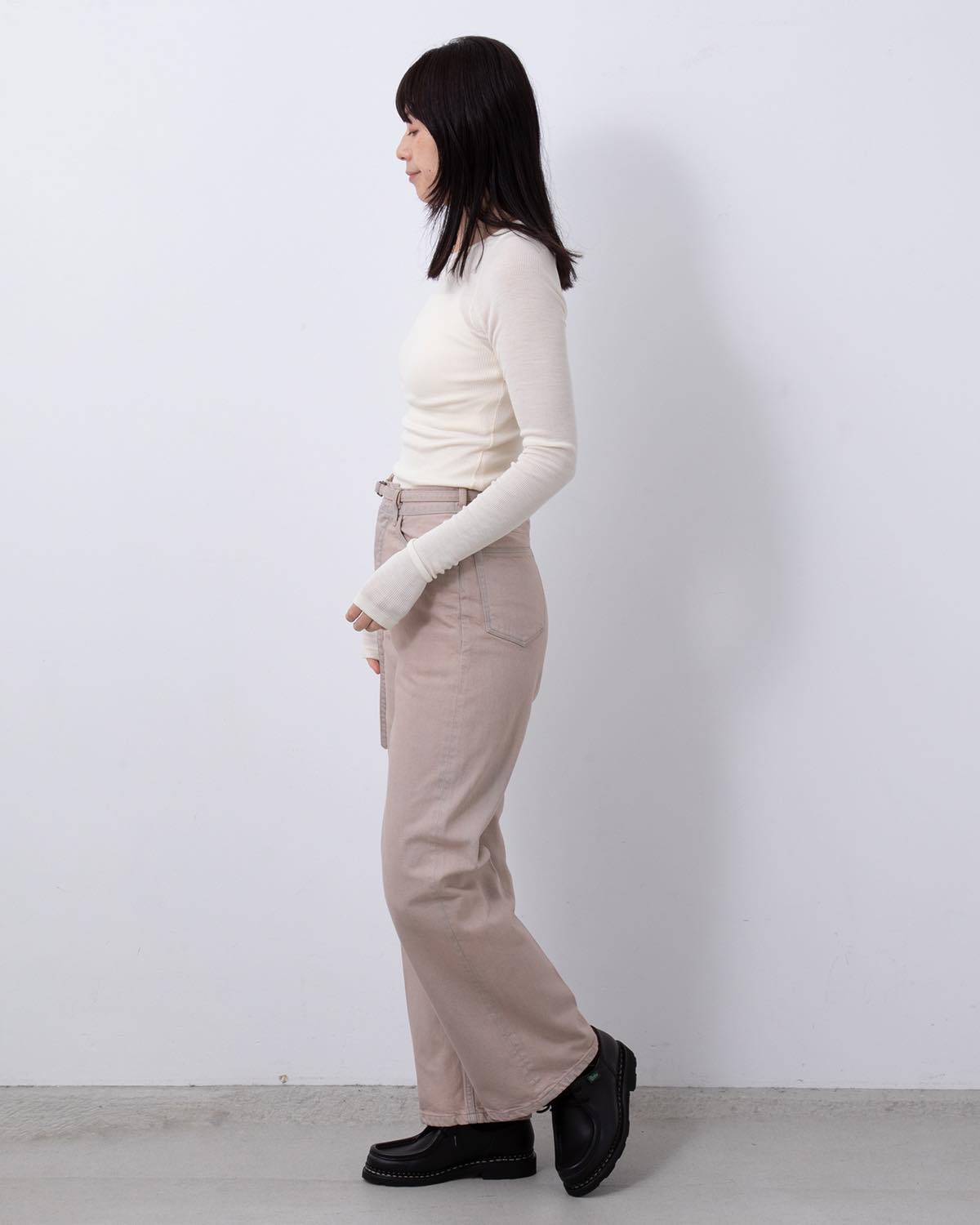 12.9OZ DENIM NARROW BELTED PANTS (WOMEN'S)