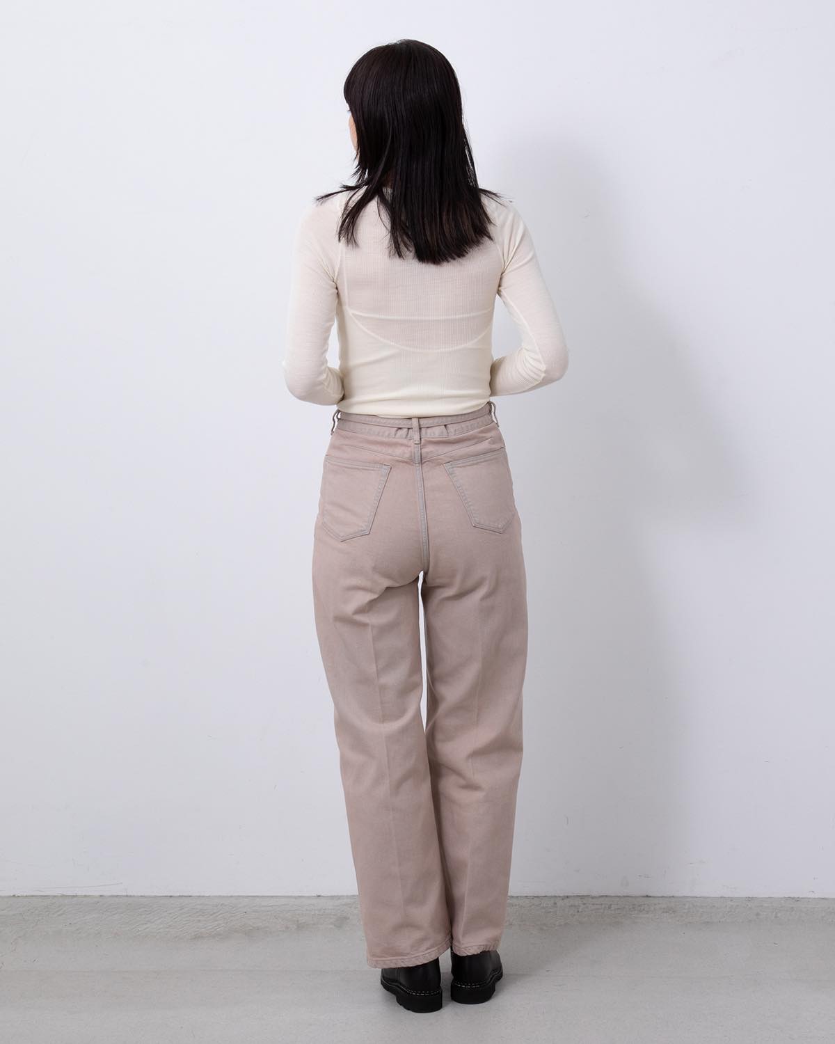 12.9OZ DENIM NARROW BELTED PANTS (WOMEN'S)