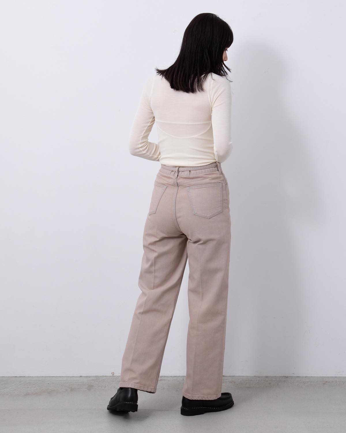 12.9OZ DENIM NARROW BELTED PANTS (WOMEN'S)