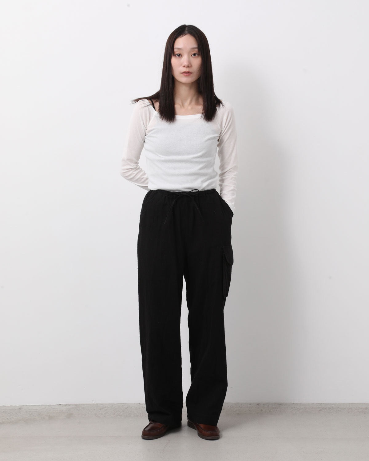 SILK/COTTON NEP SIDE SEAMLESS 4P PANTS