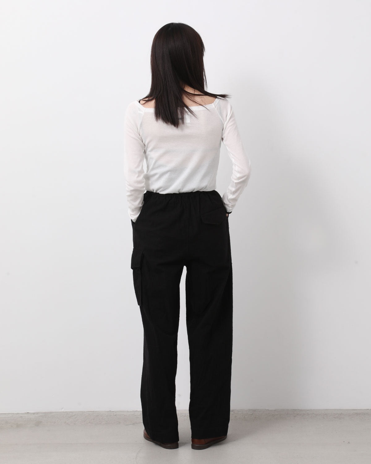 SILK/COTTON NEP SIDE SEAMLESS 4P PANTS