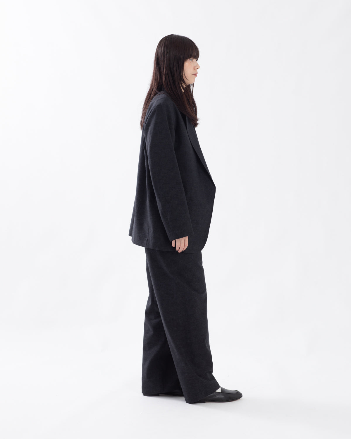 WOOL RAMIE MOHAIR SIDE SEAMLESS PANTS  (WOMEN'S)