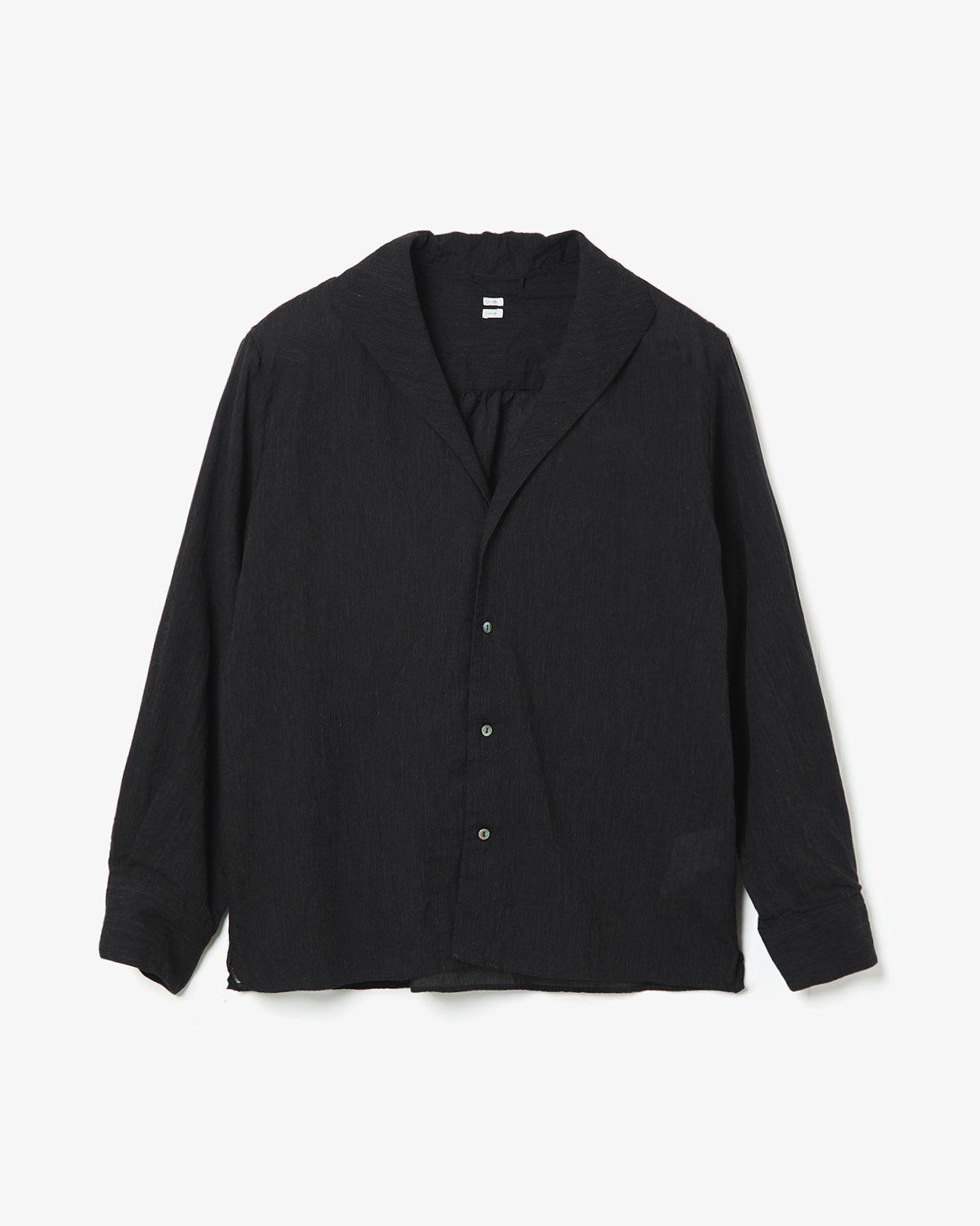 SILK-CO VOILE FRENCH SHAWL COLLAR SHIRT