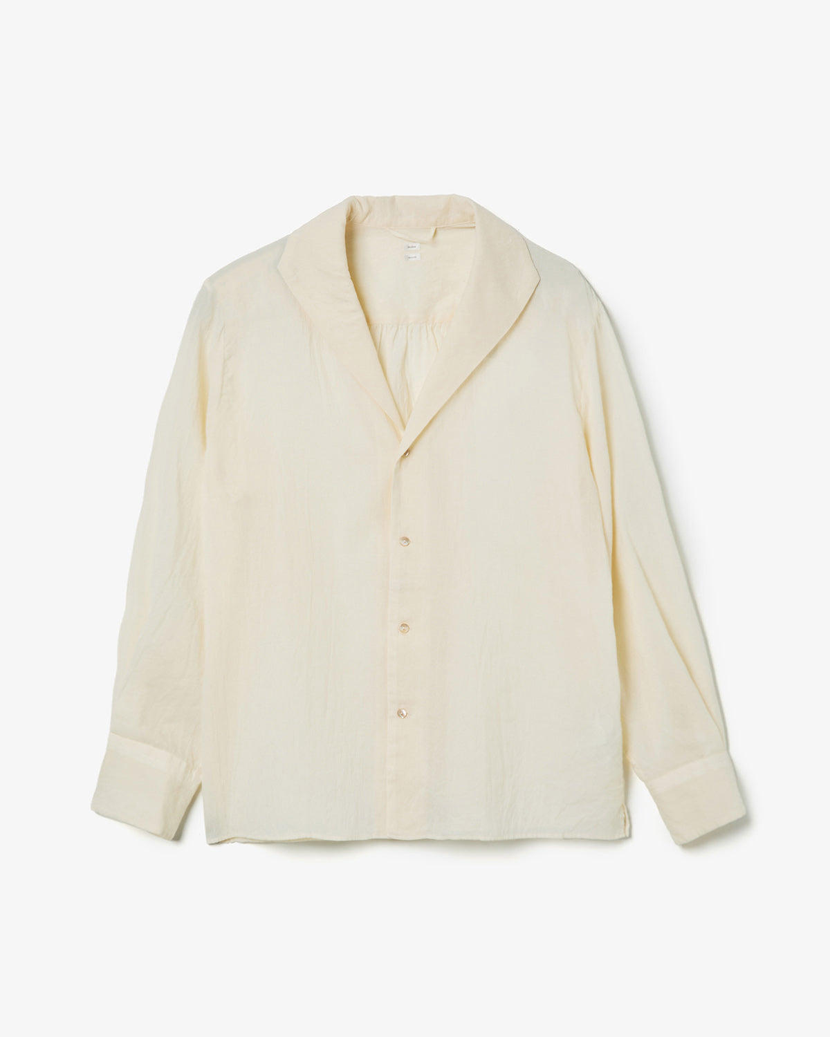 SILK-CO VOILE FRENCH SHAWL COLLAR SHIRT