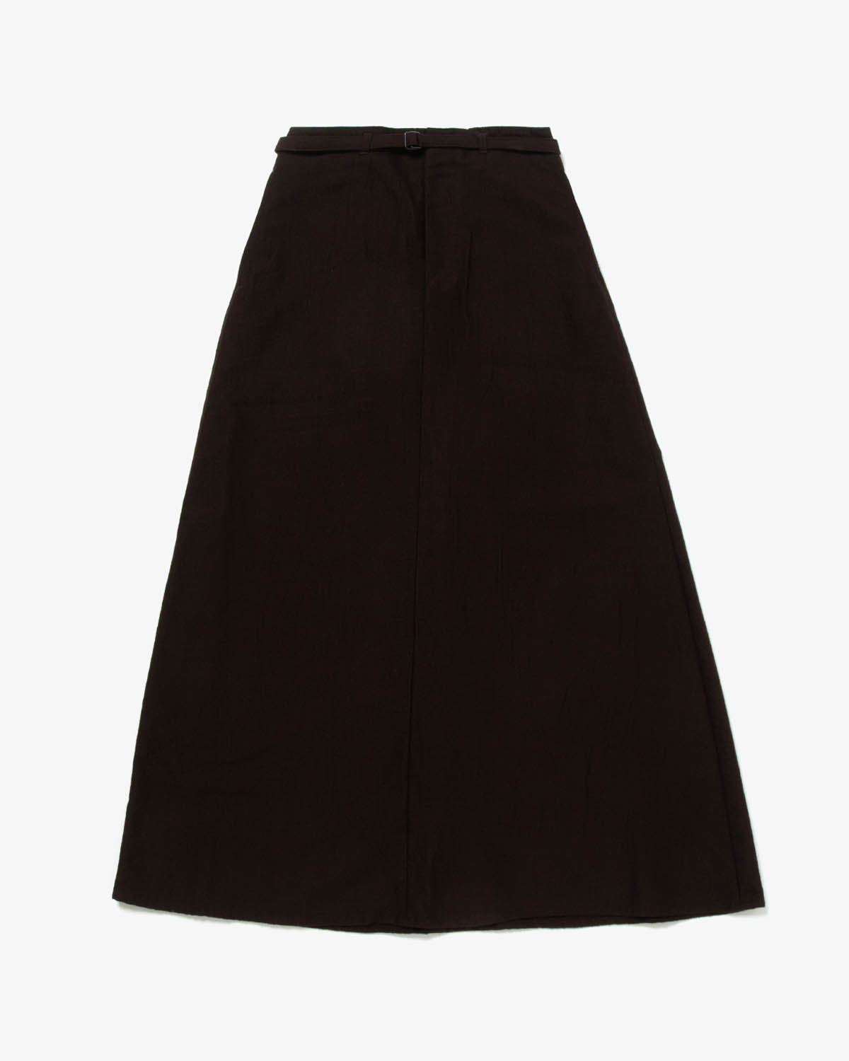 WOOL NAPPING BELTED SKIRT