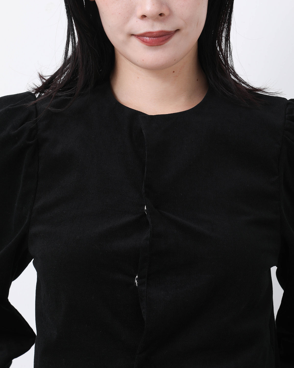 LIGHT CORDUROY BIGSNAP BLOUSE