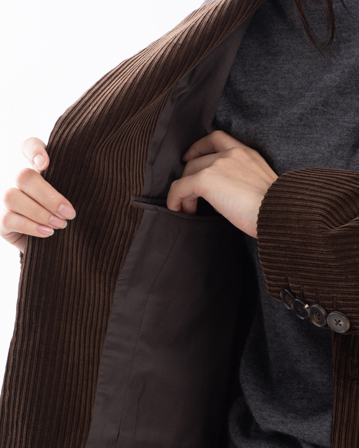 MIXED-WALE CORDUROY TAILORED JACKET