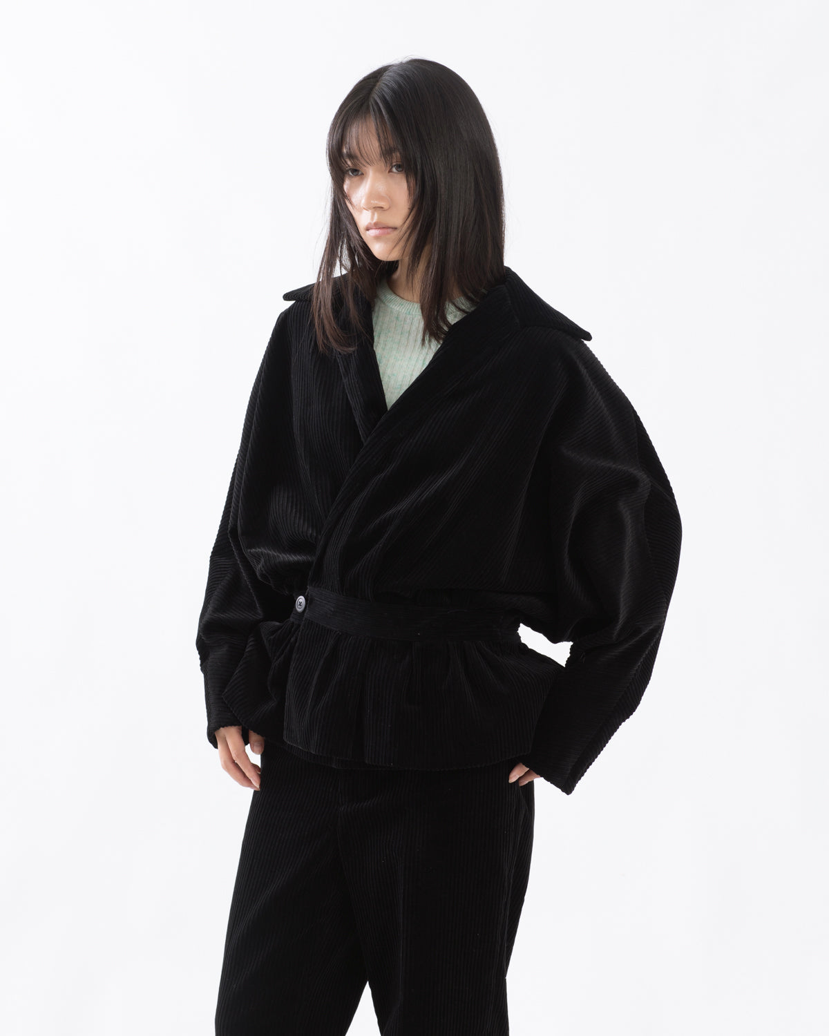 MIXED-WALE CACHECOEUR JACKET
