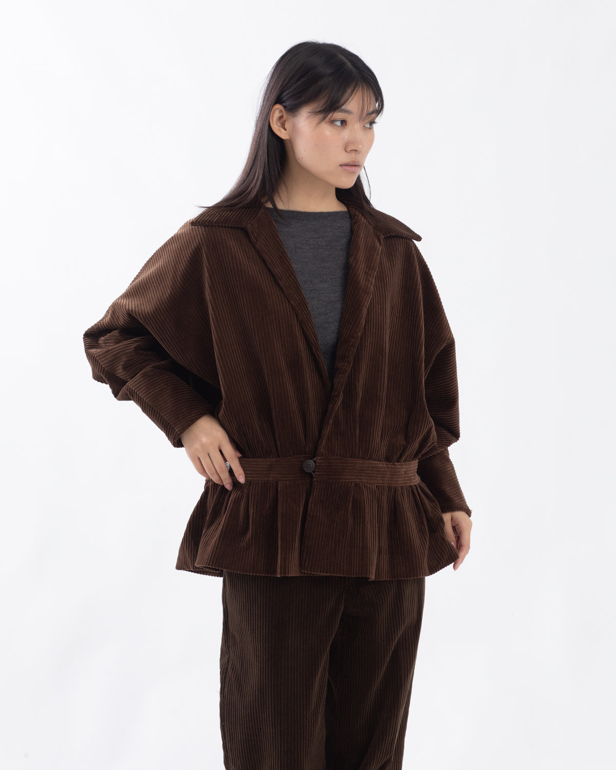 MIXED-WALE CACHECOEUR JACKET