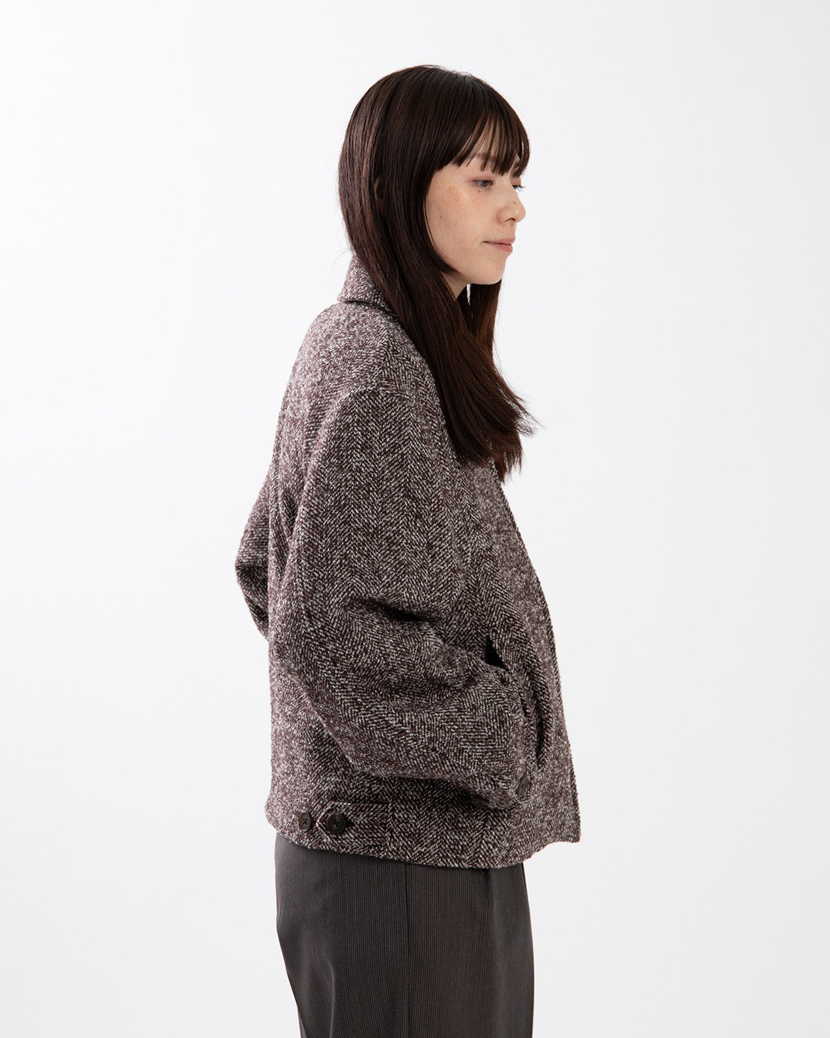 LOOP TWEED SEAM POCKET BLOUSON