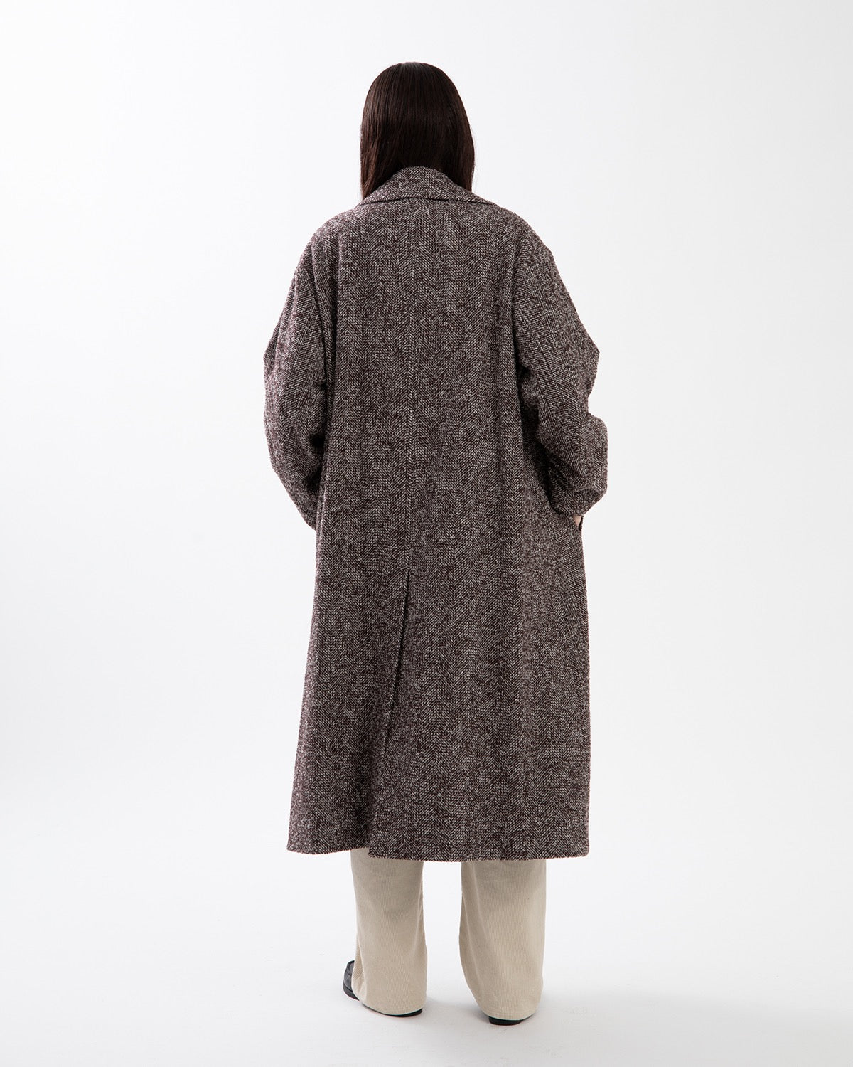 LOOP TWEED DOUBLE BREASTED COAT