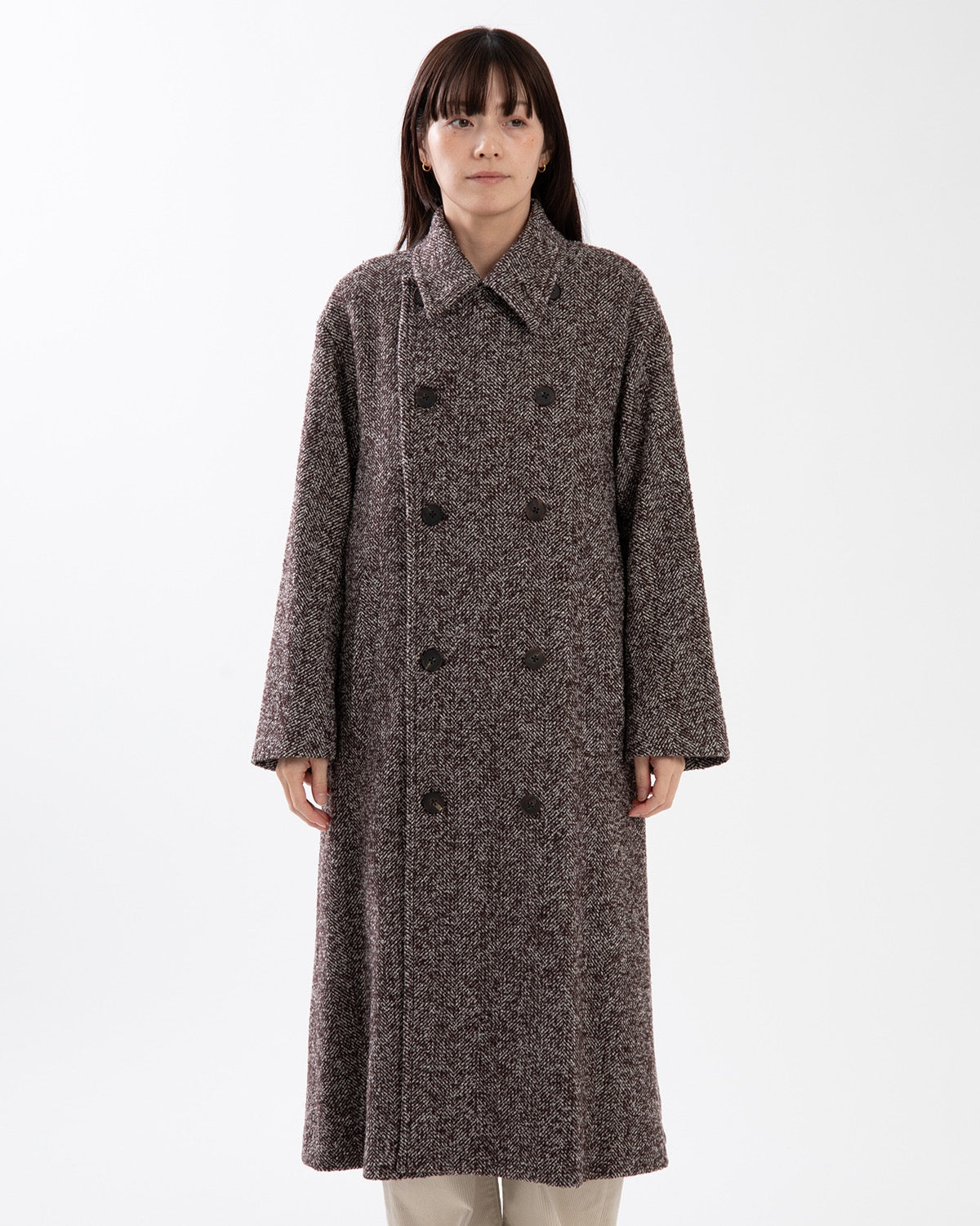 LOOP TWEED DOUBLE BREASTED COAT