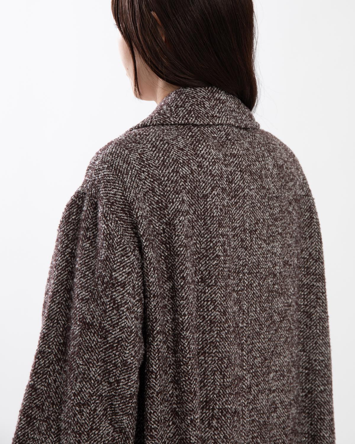 LOOP TWEED DOUBLE BREASTED COAT