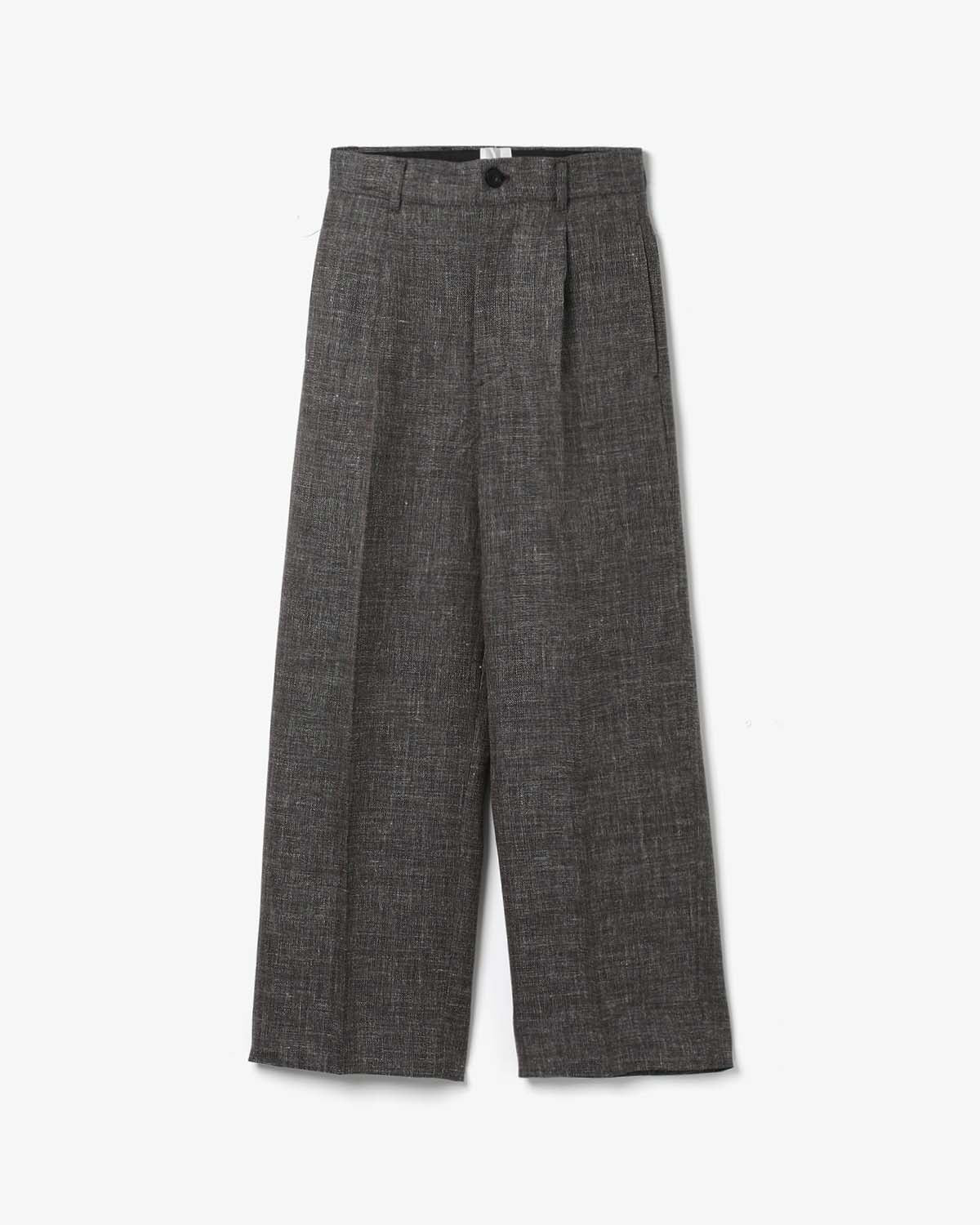 WOOL LINEN 1TUCK SLACKS