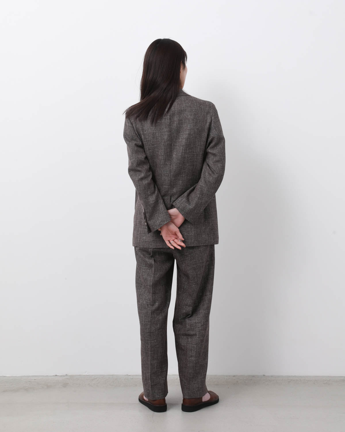 WOOL LINEN 1TUCK SLACKS