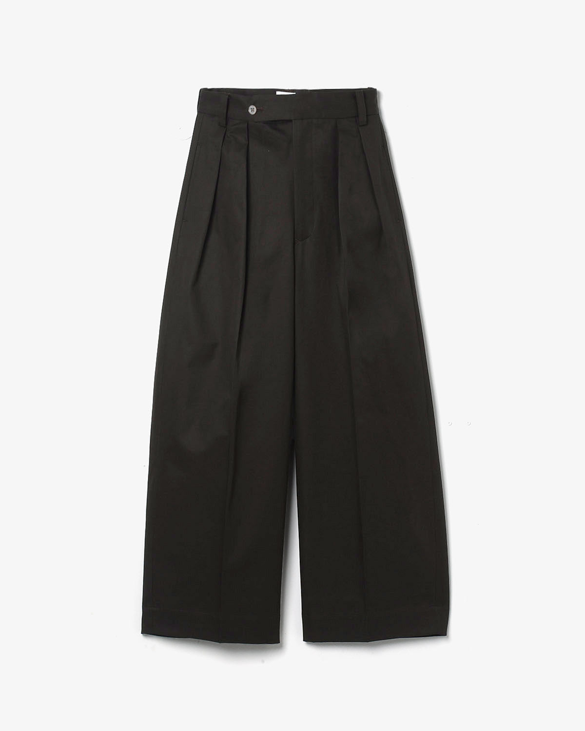COTTON GABA 2TUCK WIDE SLACKS