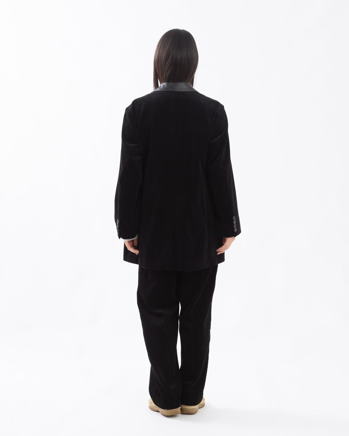 MIXED-WALE CORDUROY NOTUCK SLACKS