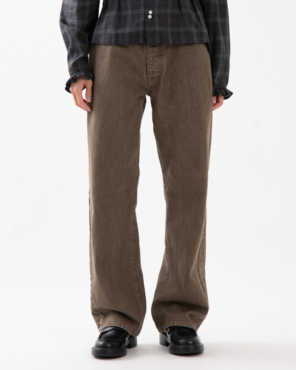 PURE STRAIGHT KHAKI DENIM