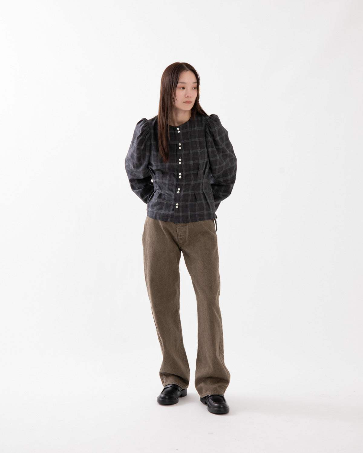 PURE STRAIGHT KHAKI DENIM