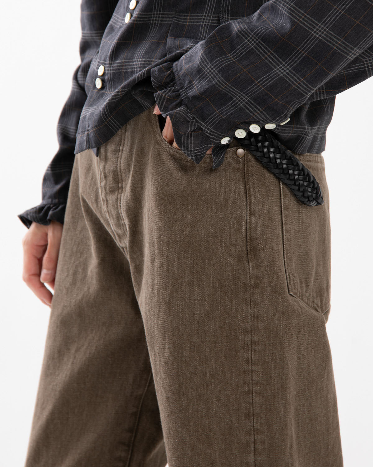 PURE STRAIGHT KHAKI DENIM