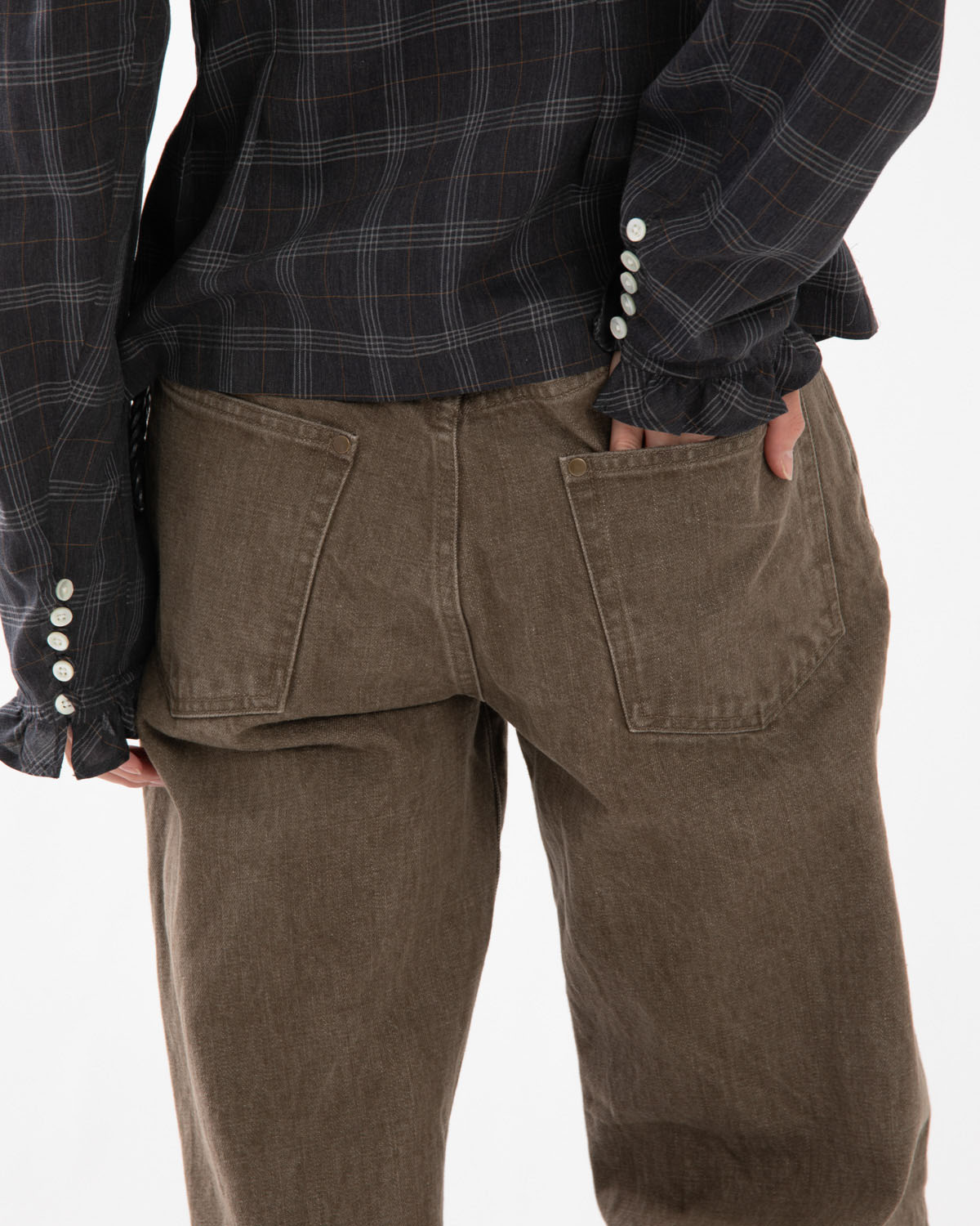 PURE STRAIGHT KHAKI DENIM