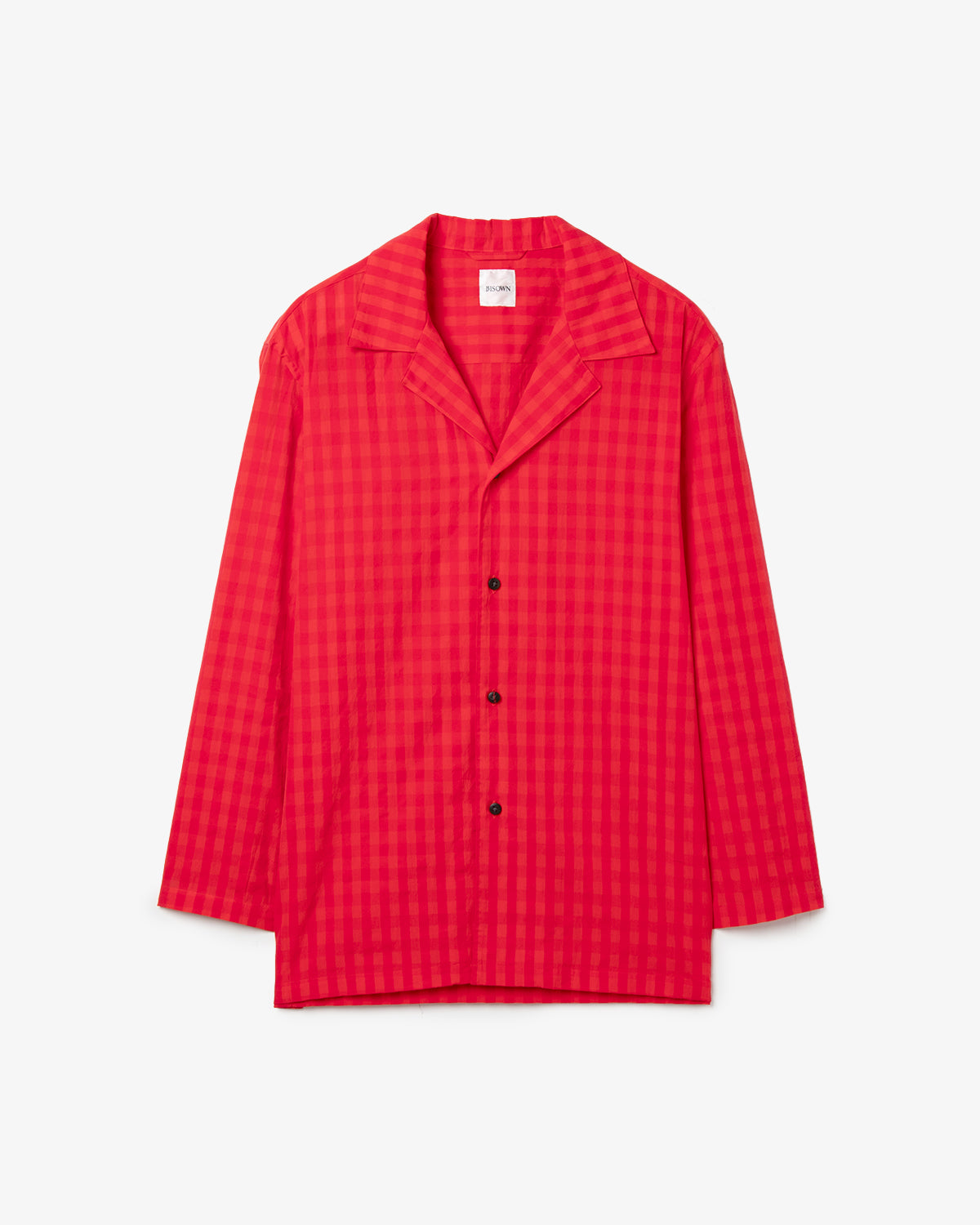 COTTON HIDDEN CHECK SLEEPING SHIRTSJACKET
