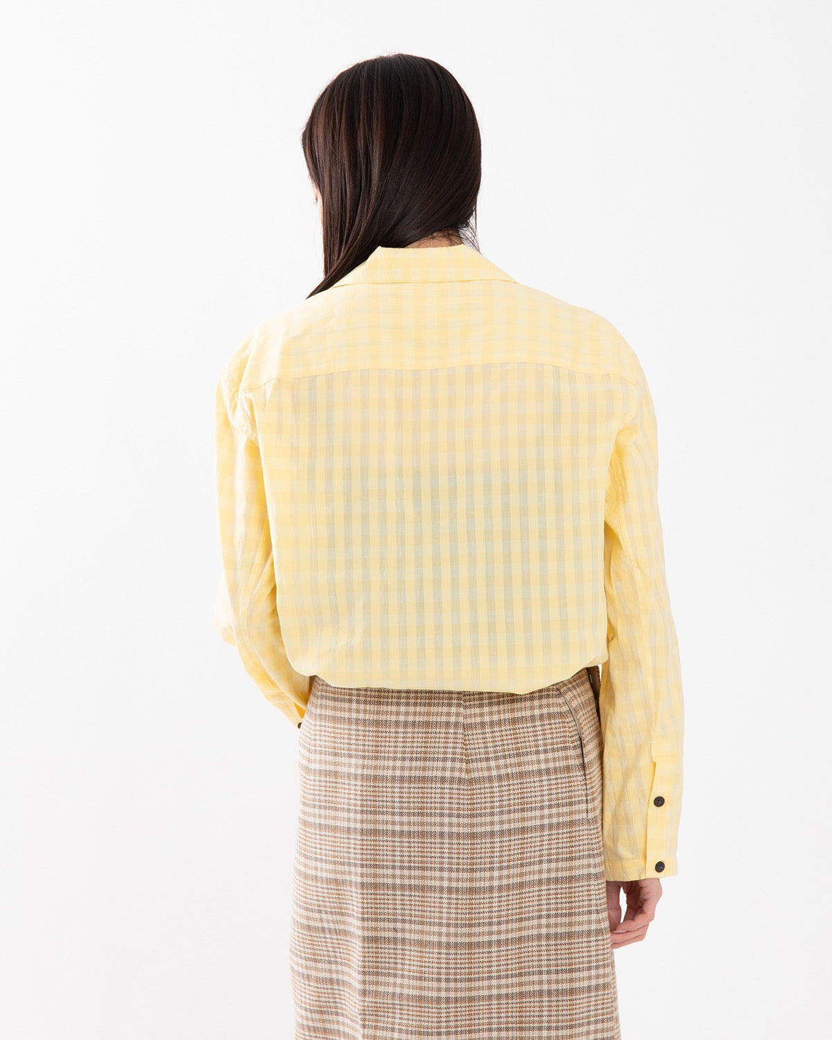 COTTON HIDDEN CHECK SLEEPING SHIRTSJACKET