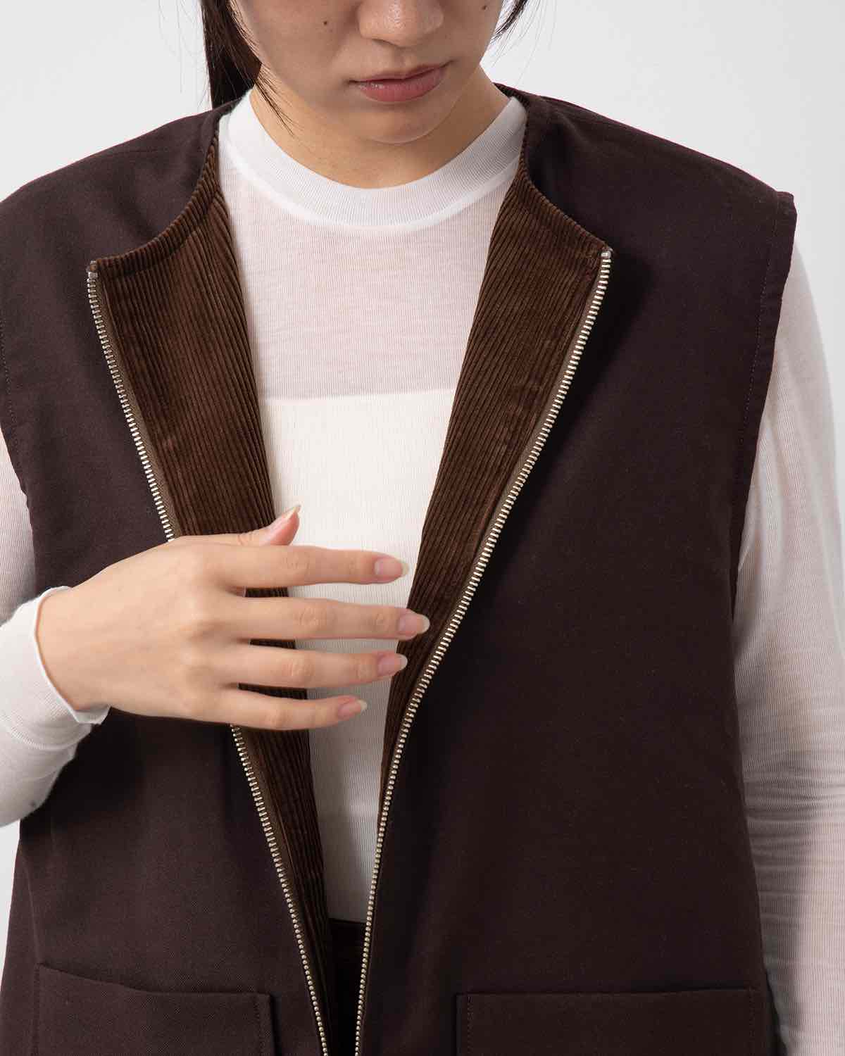 CORDUROY × WO/CA REVERSIBLE VEST