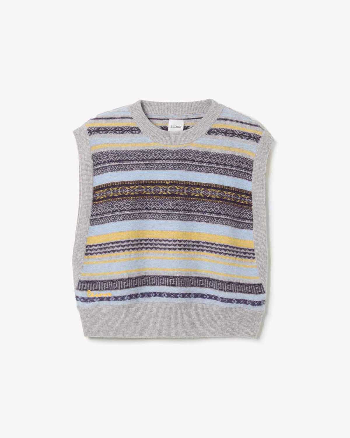 CASHMERE FAIRISLE SHORTVEST