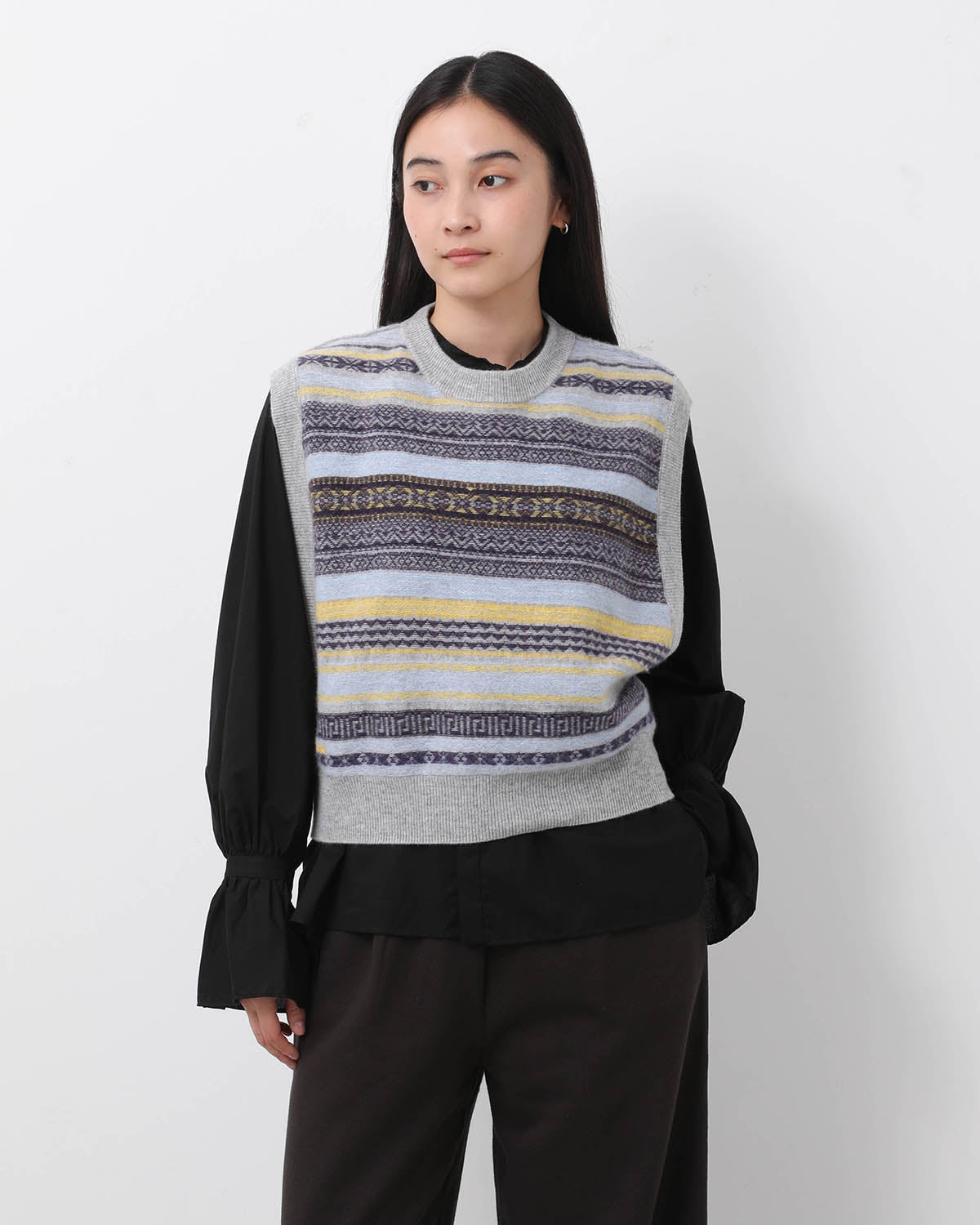 CASHMERE FAIRISLE SHORTVEST