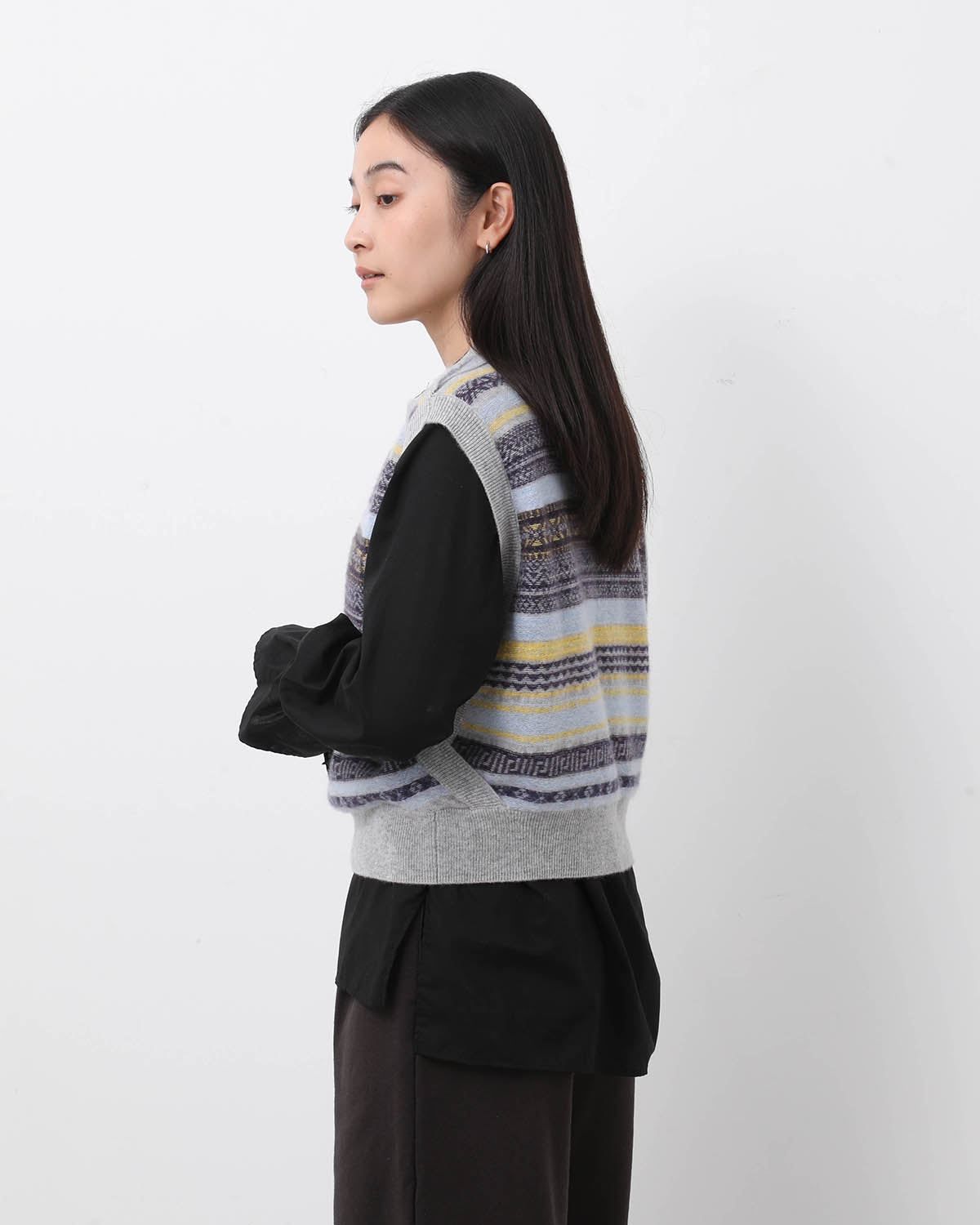 CASHMERE FAIRISLE SHORTVEST