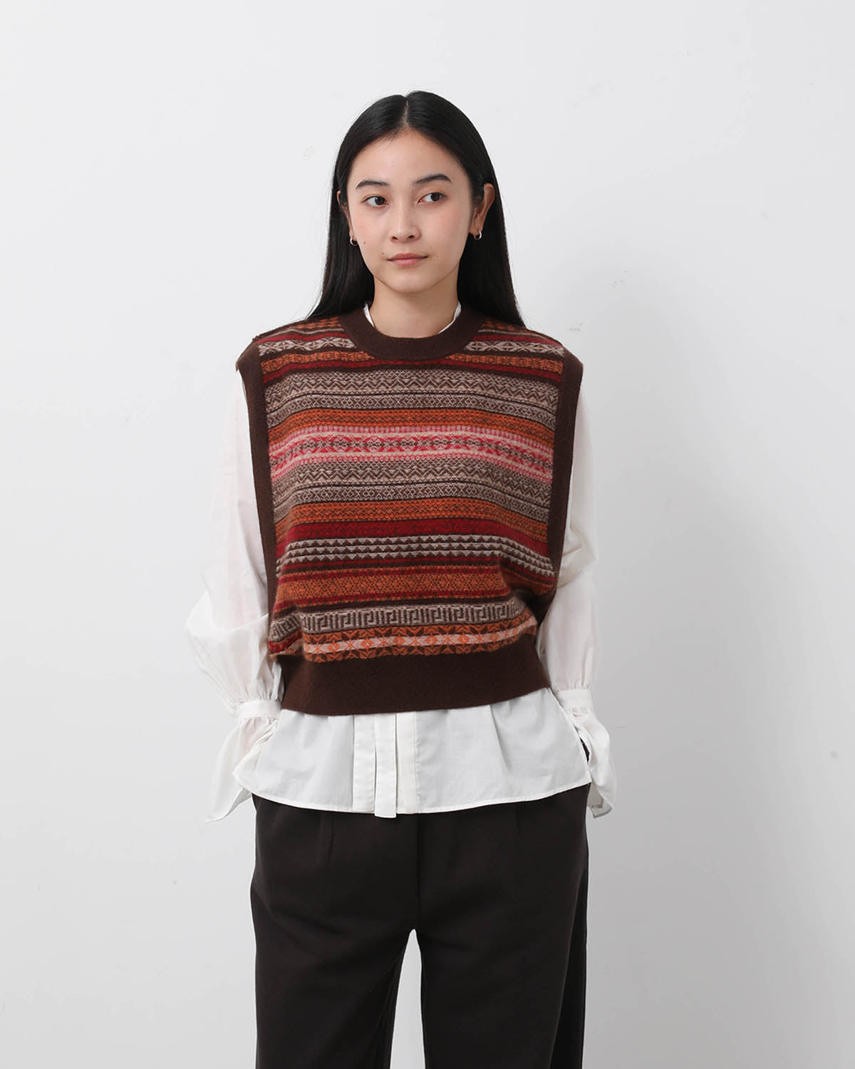 CASHMERE FAIRISLE SHORTVEST
