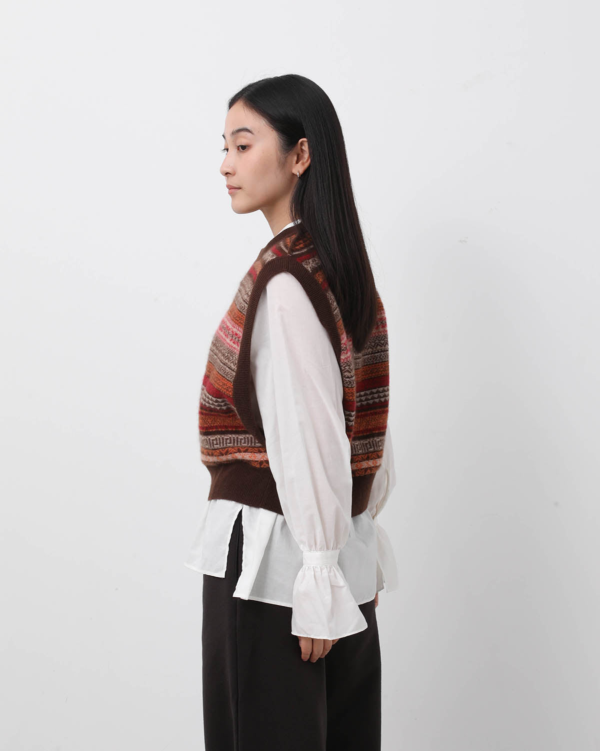 CASHMERE FAIRISLE SHORTVEST