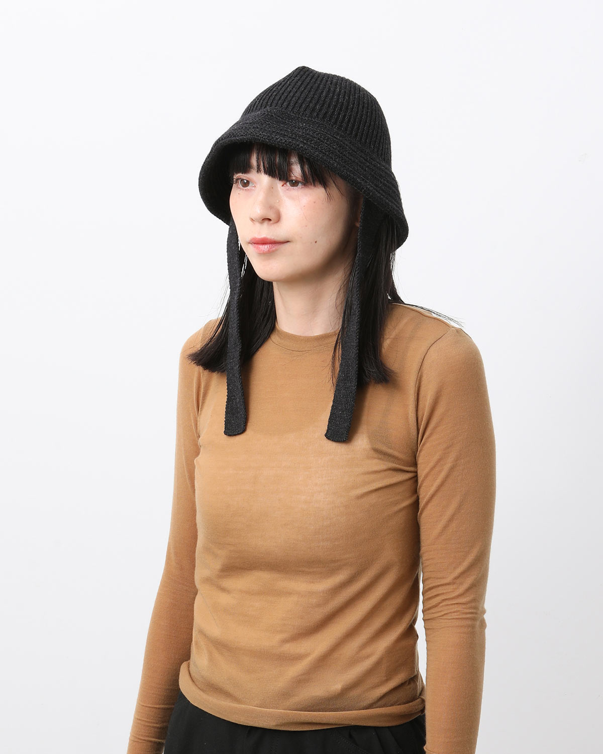 WOOL KNIT BALLOON HAT (テープ付き)