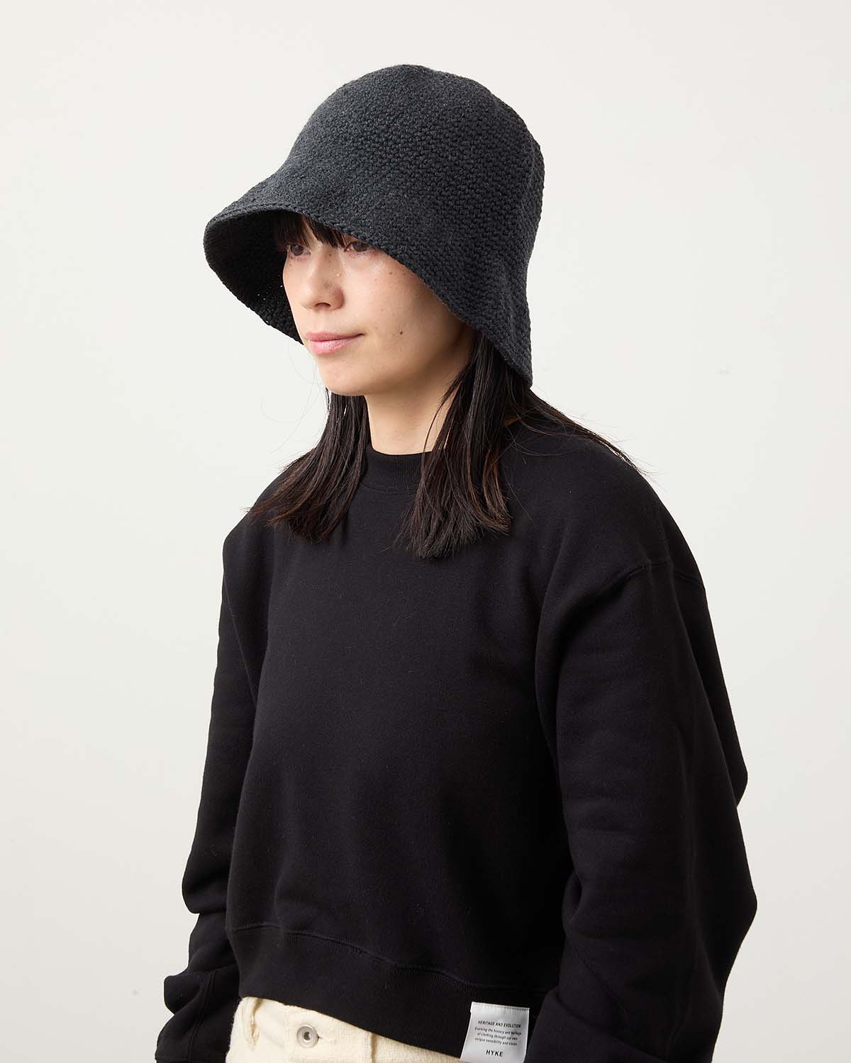 HAND MADE KNIT WOOL BALLOON HAT