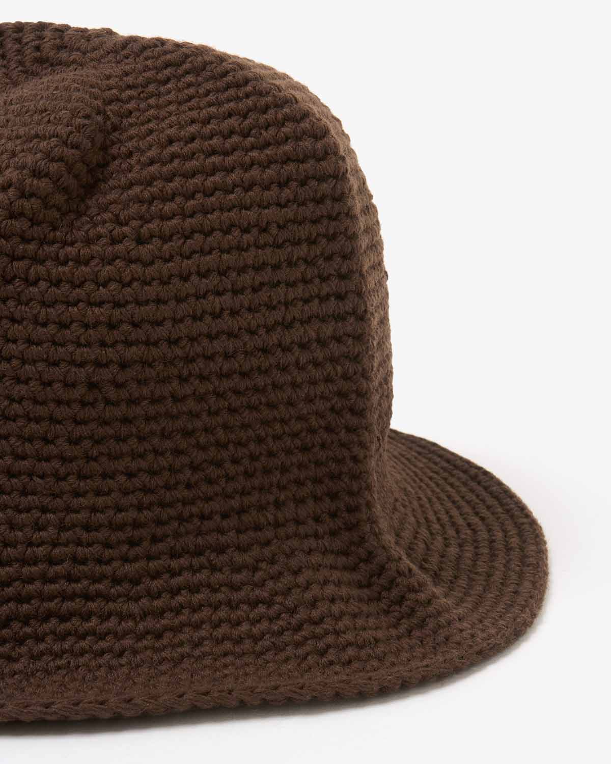 HAND MADE KNIT WOOL BALLOON HAT