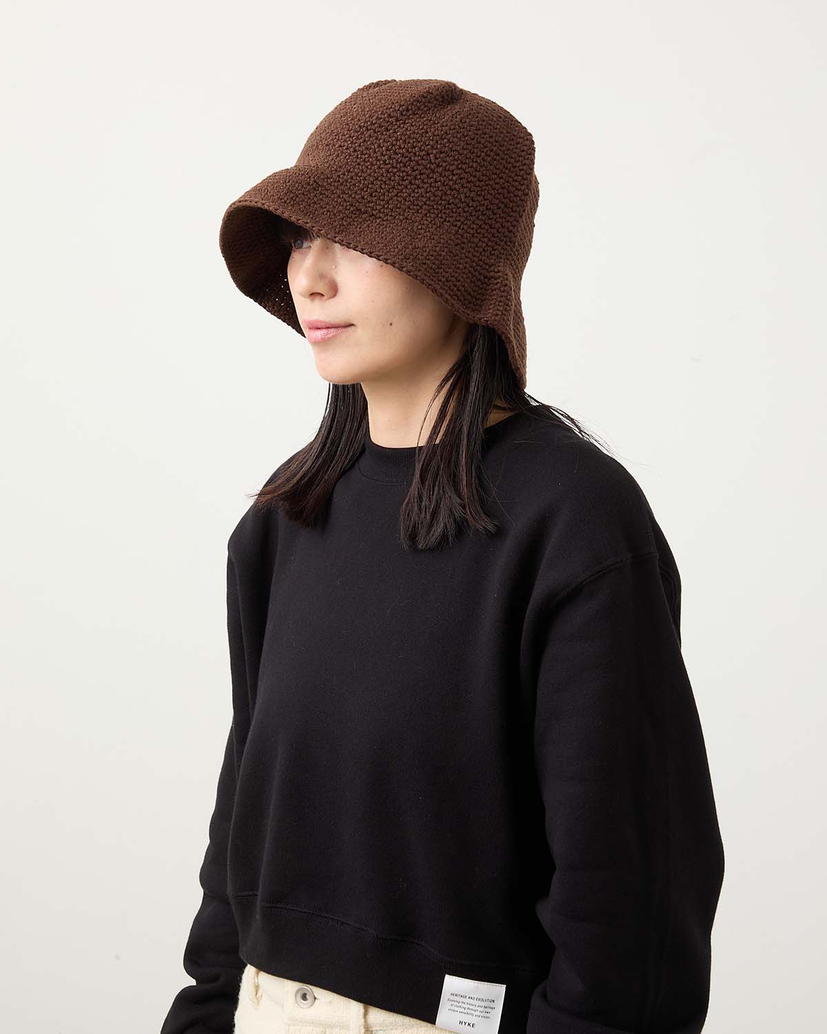 HAND MADE KNIT WOOL BALLOON HAT