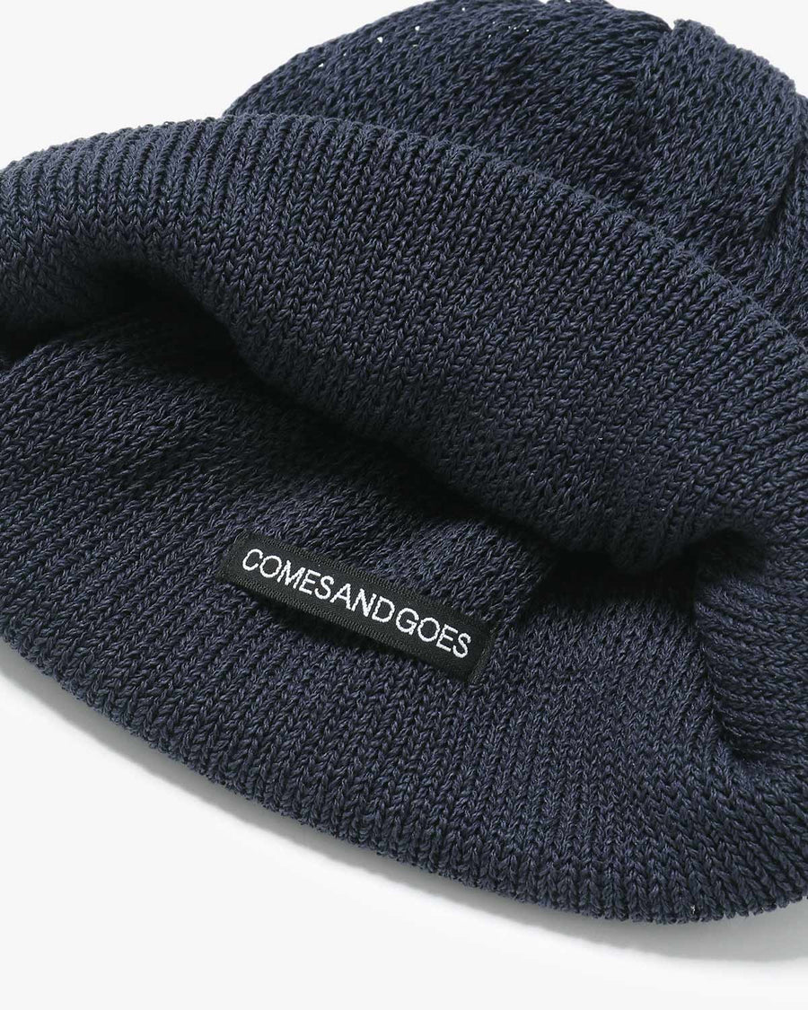 comesandgoes 和紙 5G STANDARD KNIT ニットキャップ COMESANDGOES | 和紙 5G STANDARD KNIT / BLACK 5ゲージ和紙ニット