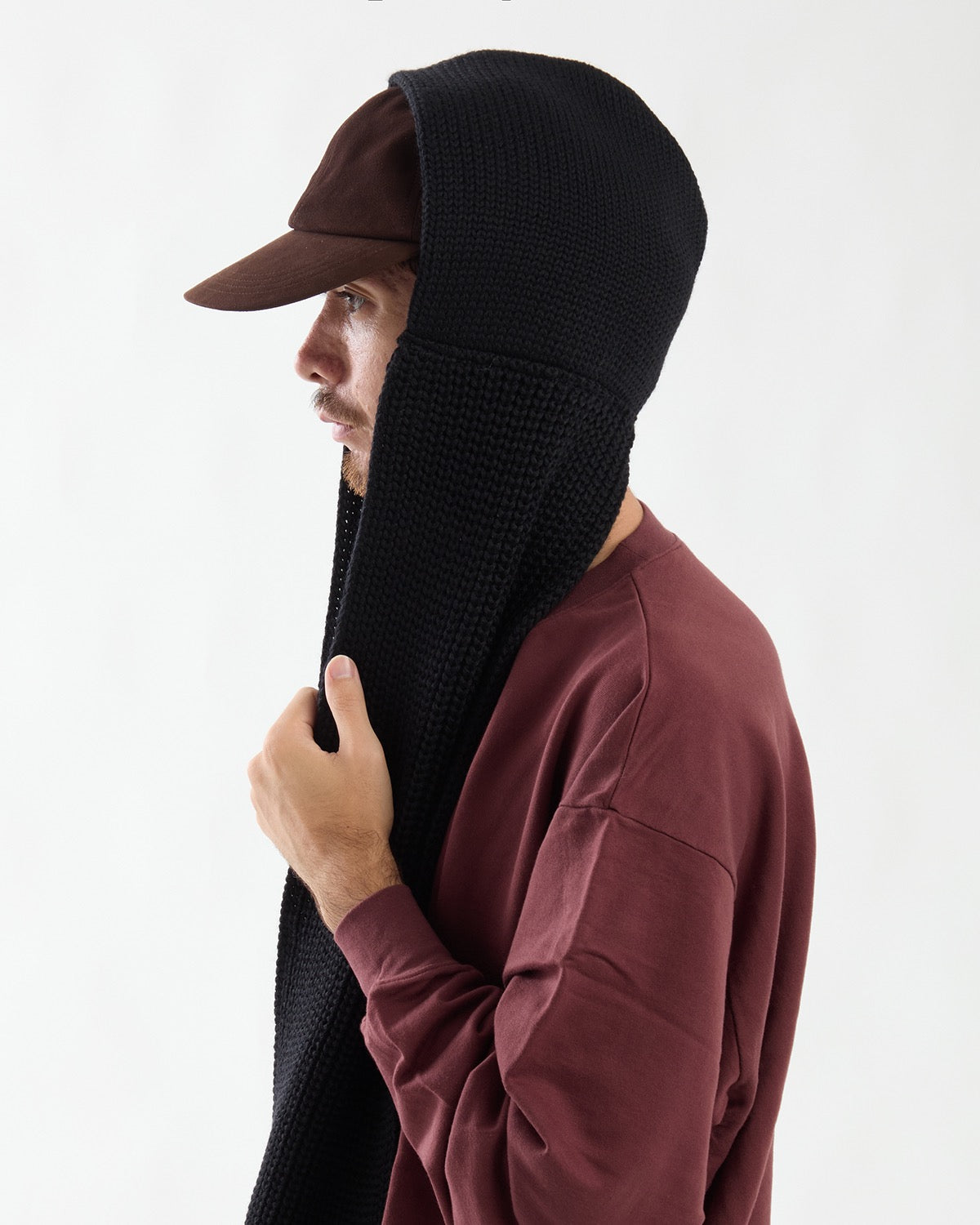 MERINO WOOL HOODIE MUFFLER