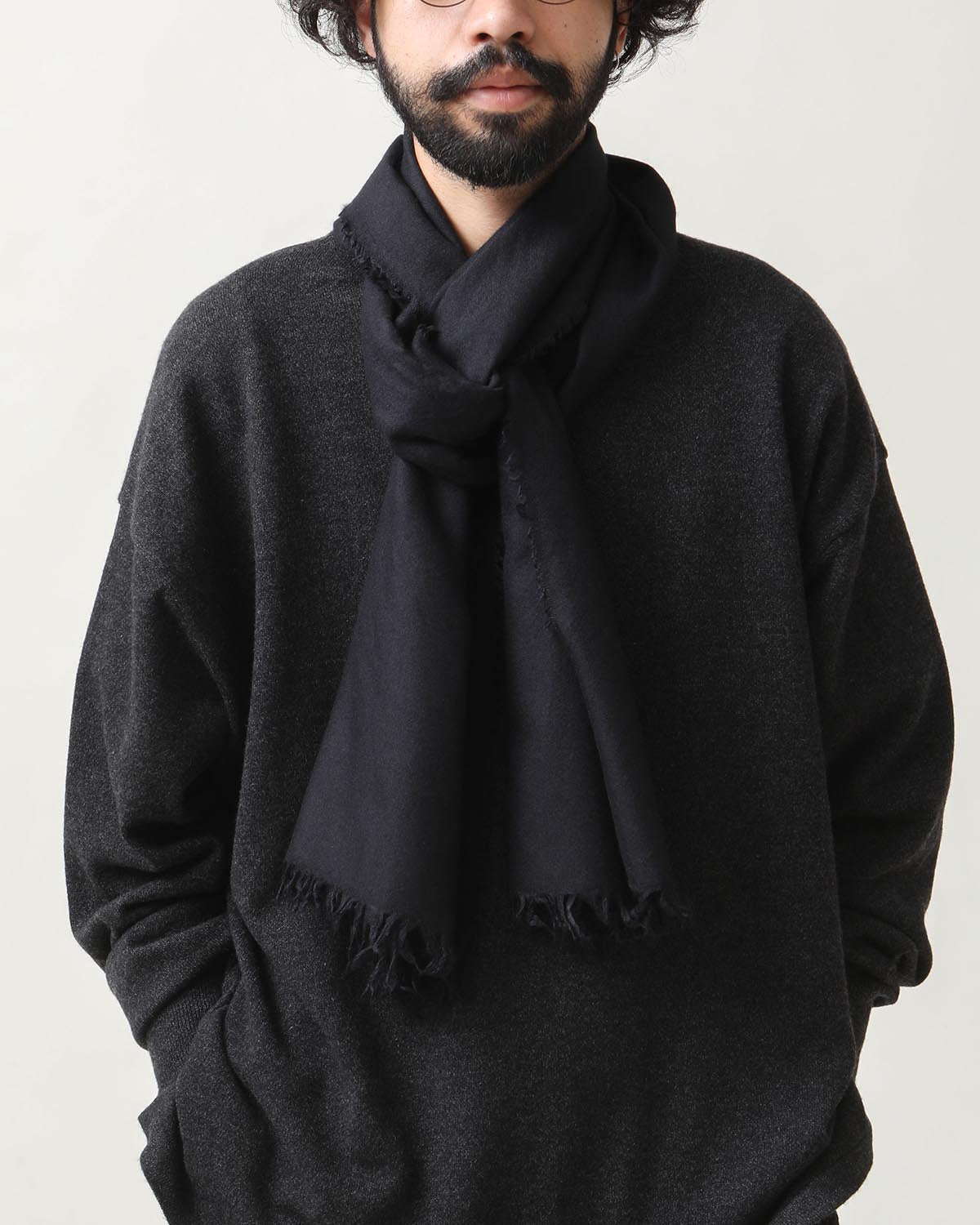 CASHMERE SILK GARMENT-DYED STOLE