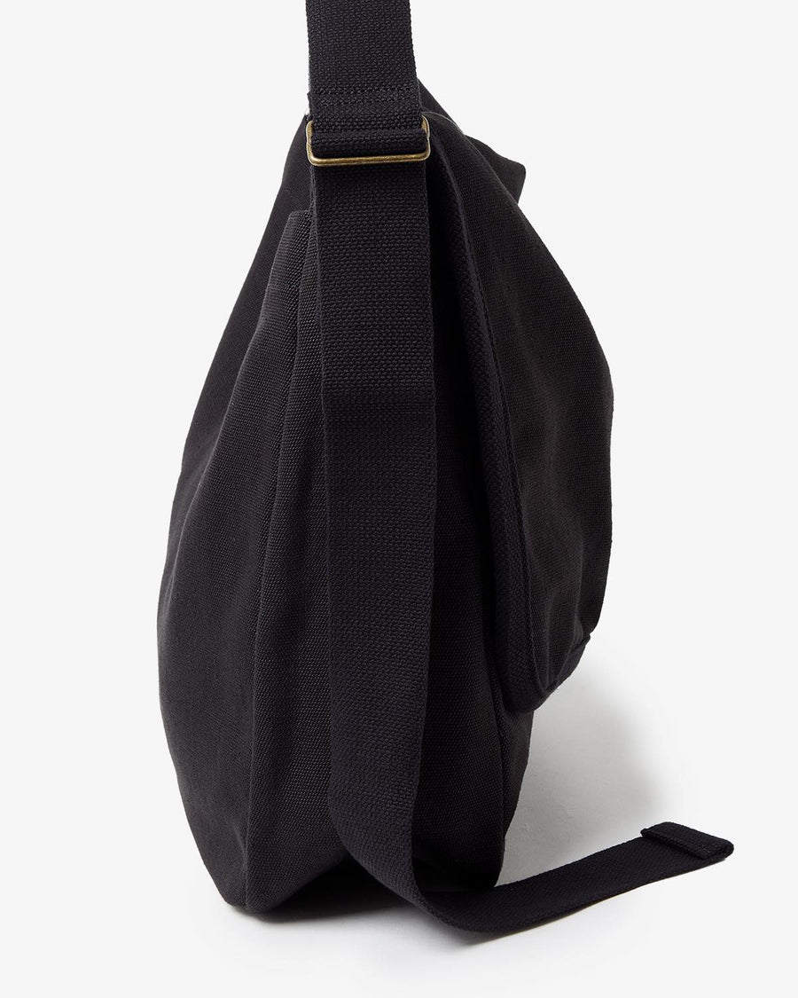 コモリ ヘンプダックショルダーバッグ ブラック COMOLI (コモリ) ヘンプダック ショルダーバッグ