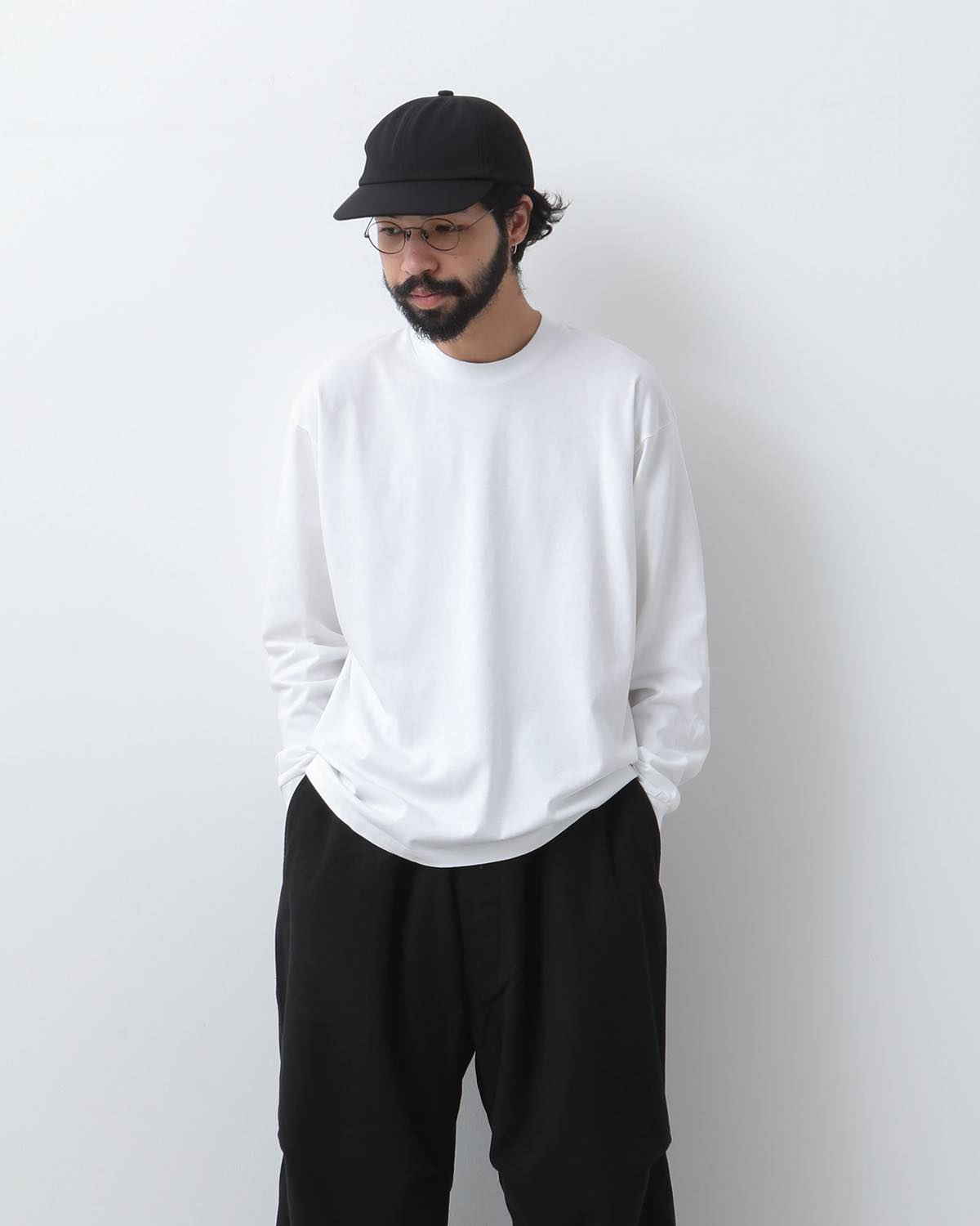 COTTON JERSEY LONG SLEEVE T-SHIRT