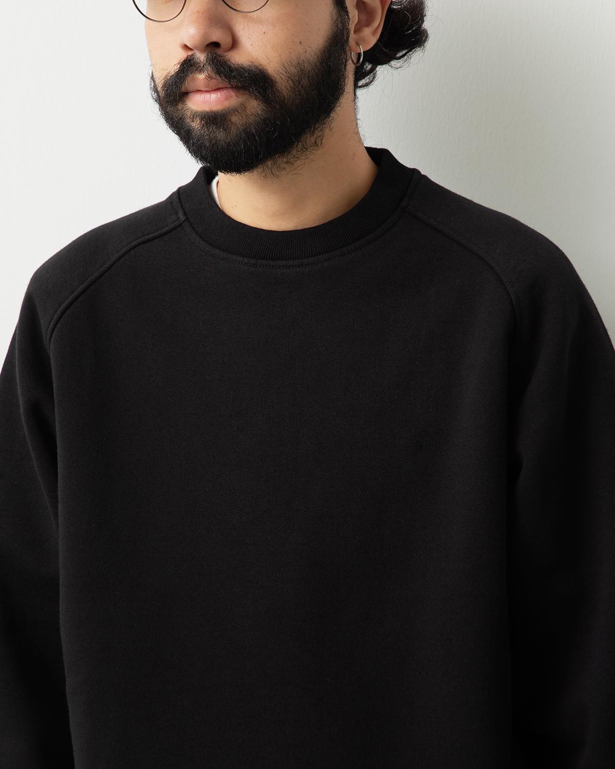 COTTON LOOP BACK CREWNECK