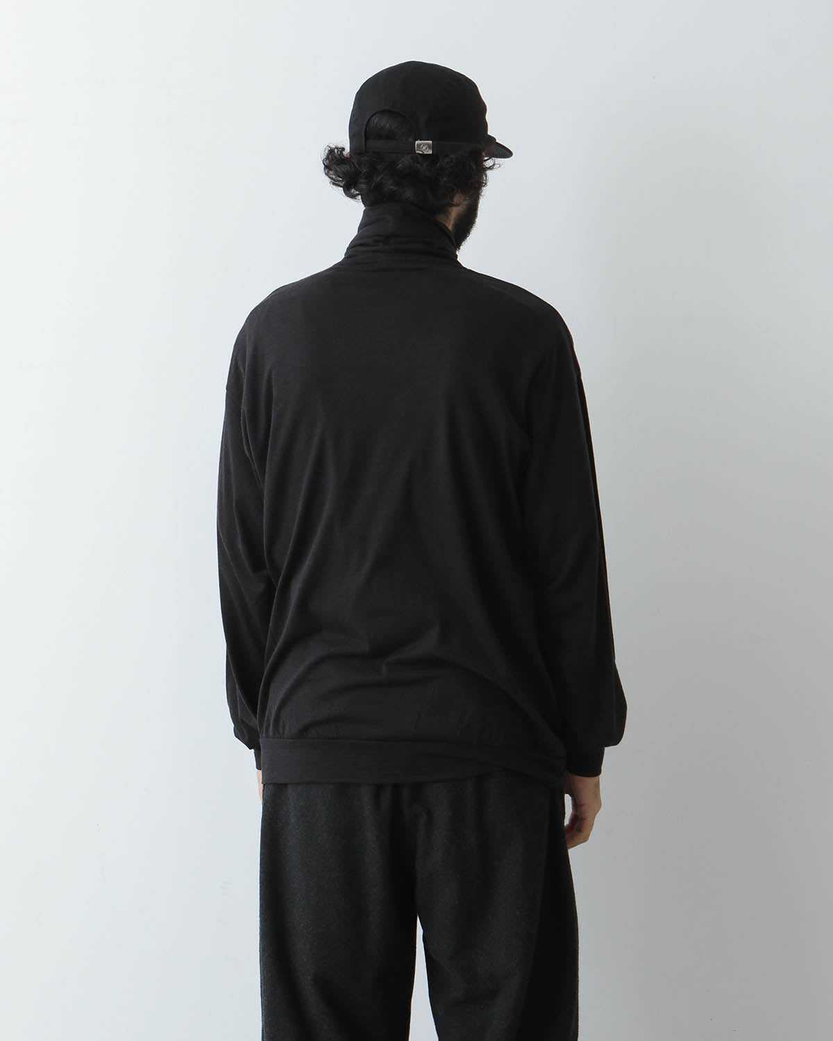 WOOL JERSEY LONG TURTLENECK