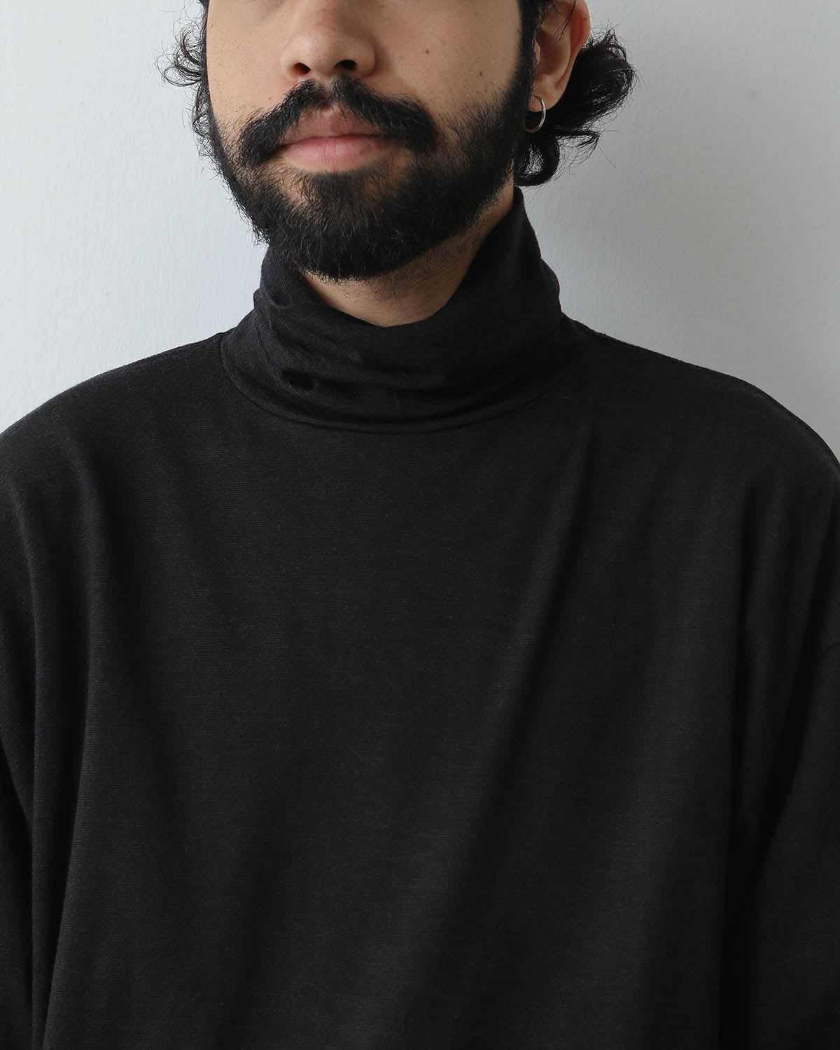 WOOL JERSEY LONG TURTLENECK